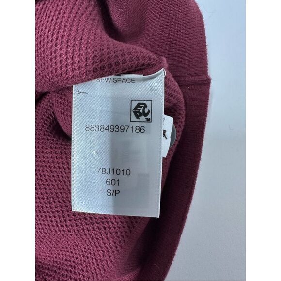 Tommy Hilfiger Men’s Cardigan Sweater Size SP Burgundy Cotton Button Up - Picture 10 of 13